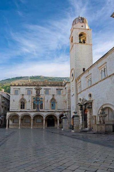 Quiet streets of Dubrovnik in the early morning